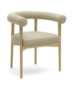 Chaise de salle à manger Para en cuir végétalien, taupe