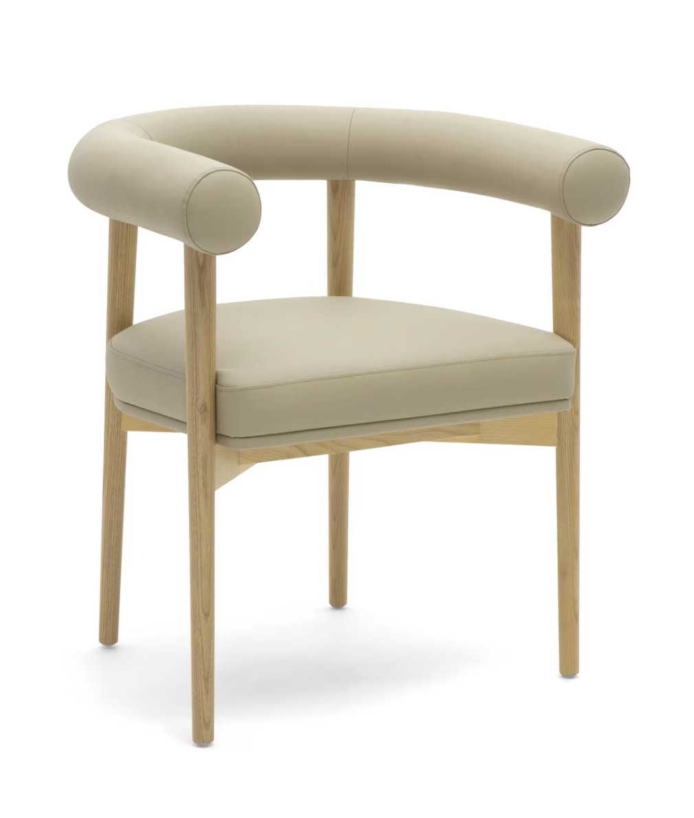 Chaise de salle à manger Para en cuir végétalien, taupe