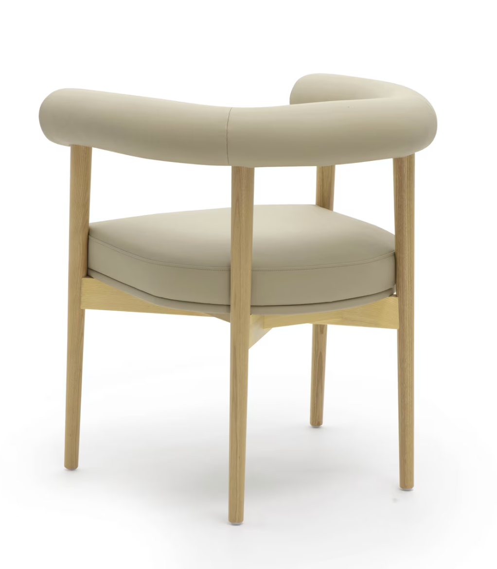 Chaise de salle à manger Para en cuir végétalien, taupe