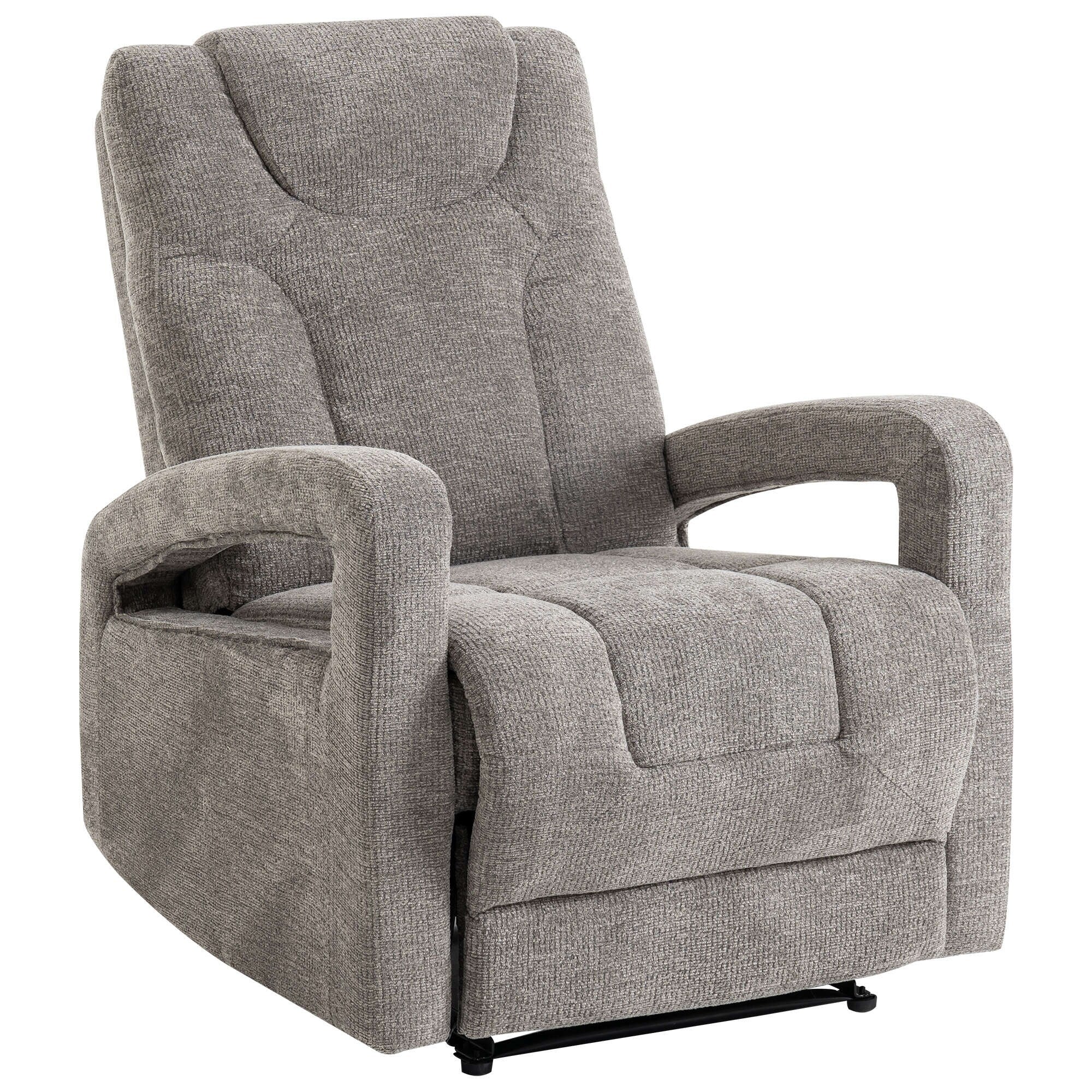 Set of 1 Upholstered Push Recliner Chair