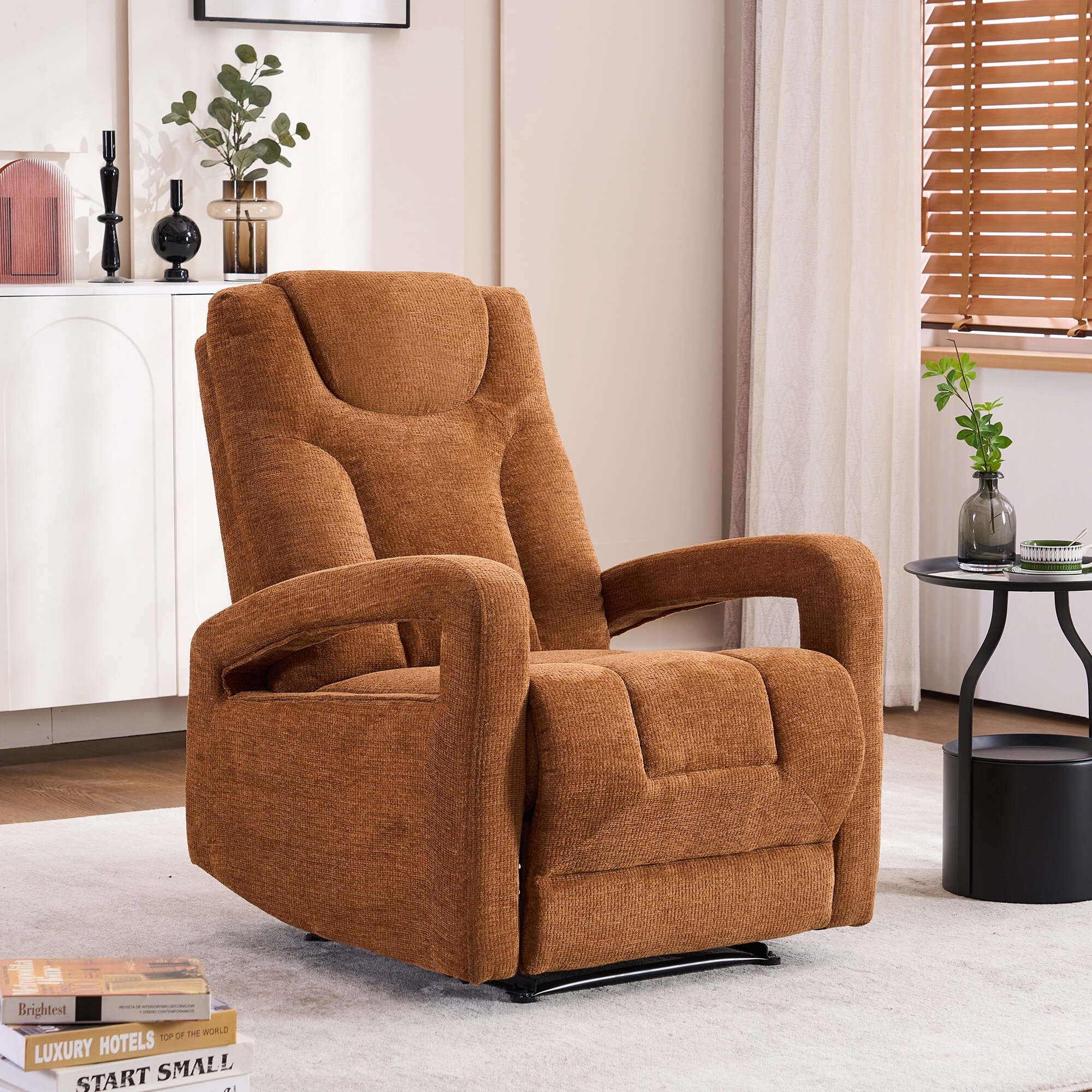 Set of 1 Upholstered Push Recliner Chair