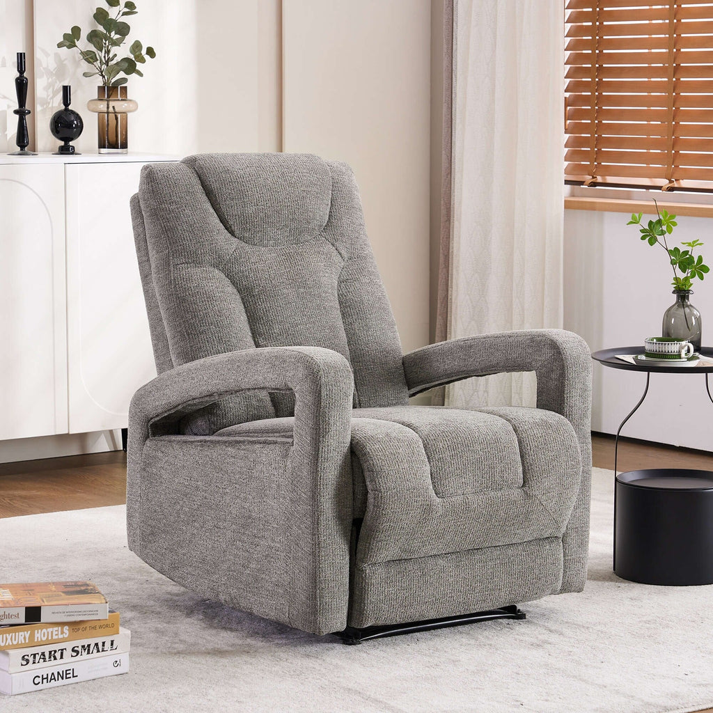 Set of 1 Upholstered Push Recliner Chair