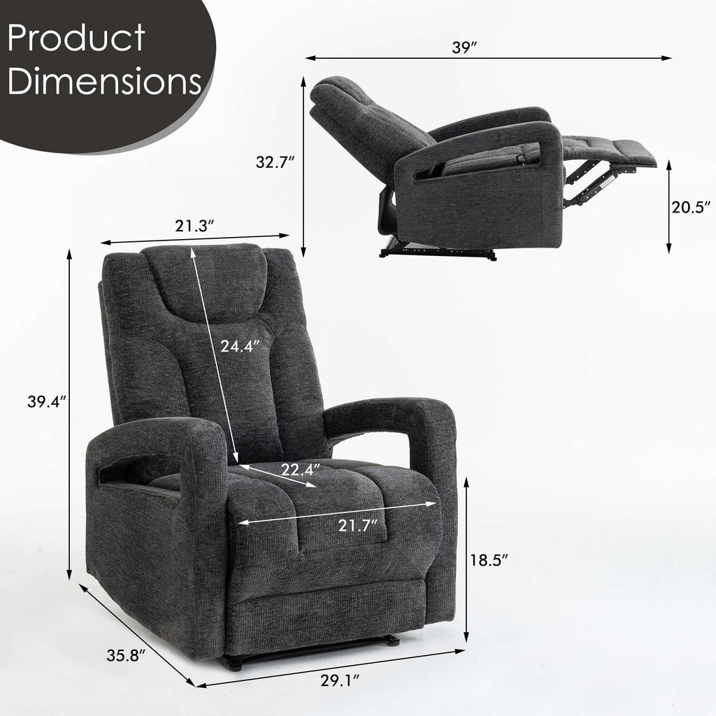 Set of 1 Upholstered Push Recliner Chair