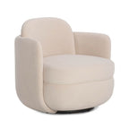 Chaise pivotante Sofie en velours rose clair