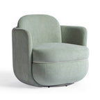Chaise pivotante Sofie en velours vert menthe