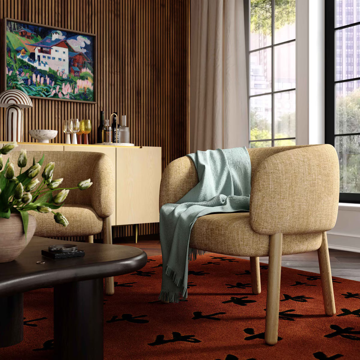 Chaise de salle à manger Foxxy Honey Tan