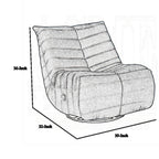 Taon Swivel Glider Manual Recliner Chair, Tufted Light Gray Chenille