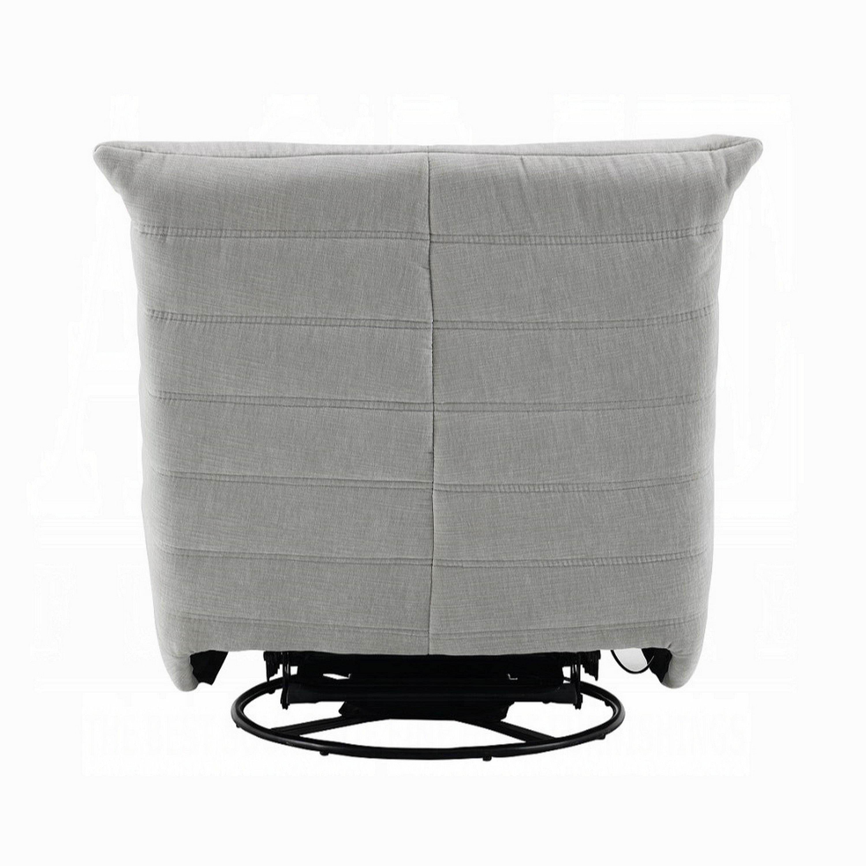 Taon Swivel Glider Manual Recliner Chair, Tufted Light Gray Chenille