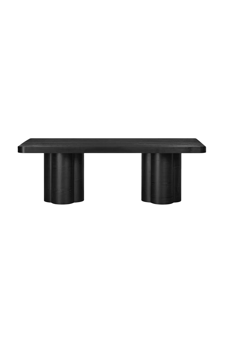 Table à manger en frêne Nookara, noire