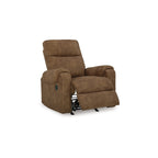 Woli Manual Rocker Recliner Chair, 39 Inch Classic Brown Faux Leather
