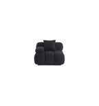 Chaise d'angle modulaire végétalienne Huggy noire