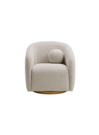 Fauteuil en tissu Chennie, gris tourterelle