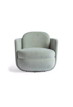 Chaise pivotante Sofie en velours vert menthe