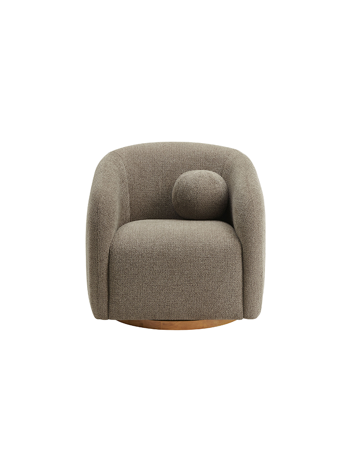 Fauteuil en tissu Chennie, taupe